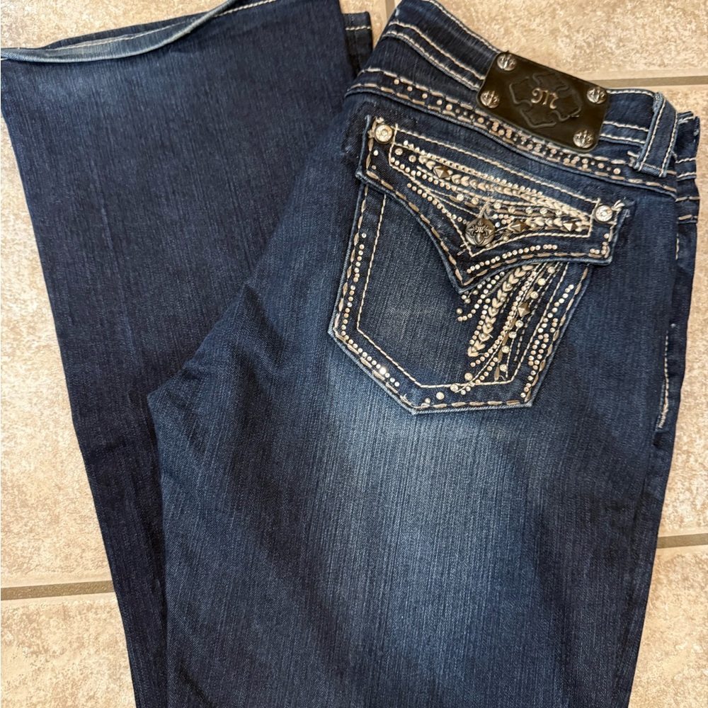 Stylish Blue Embellished Women's Jeans